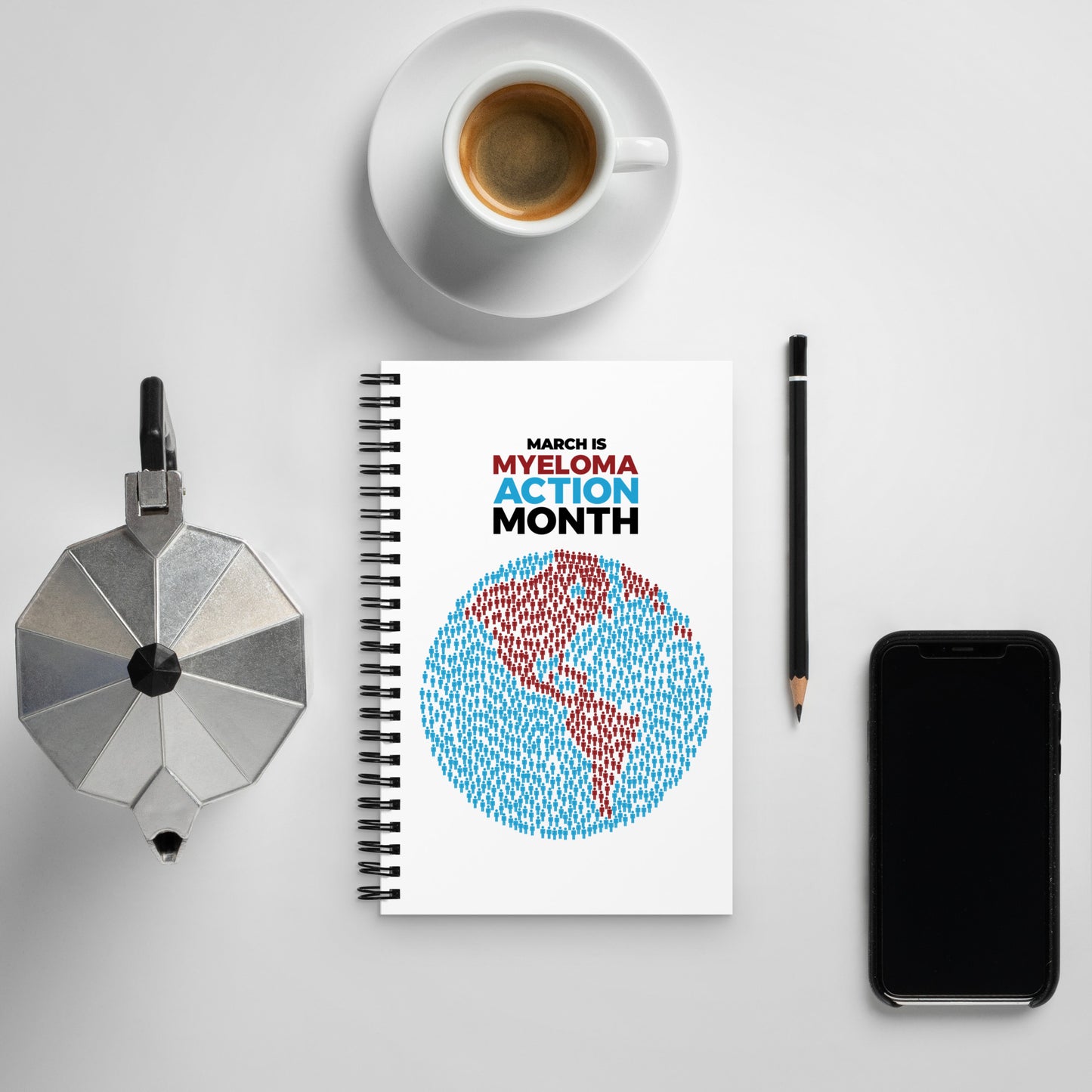 Myeloma Action Month Spiral notebook