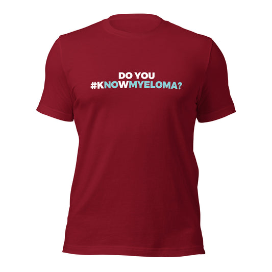 "Second Most Common Blood Cancer" Unisex t-shirt in burgundy