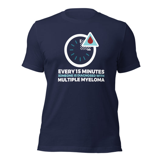 "Every 15 Minutes" Unisex t-shirt in deep ocean