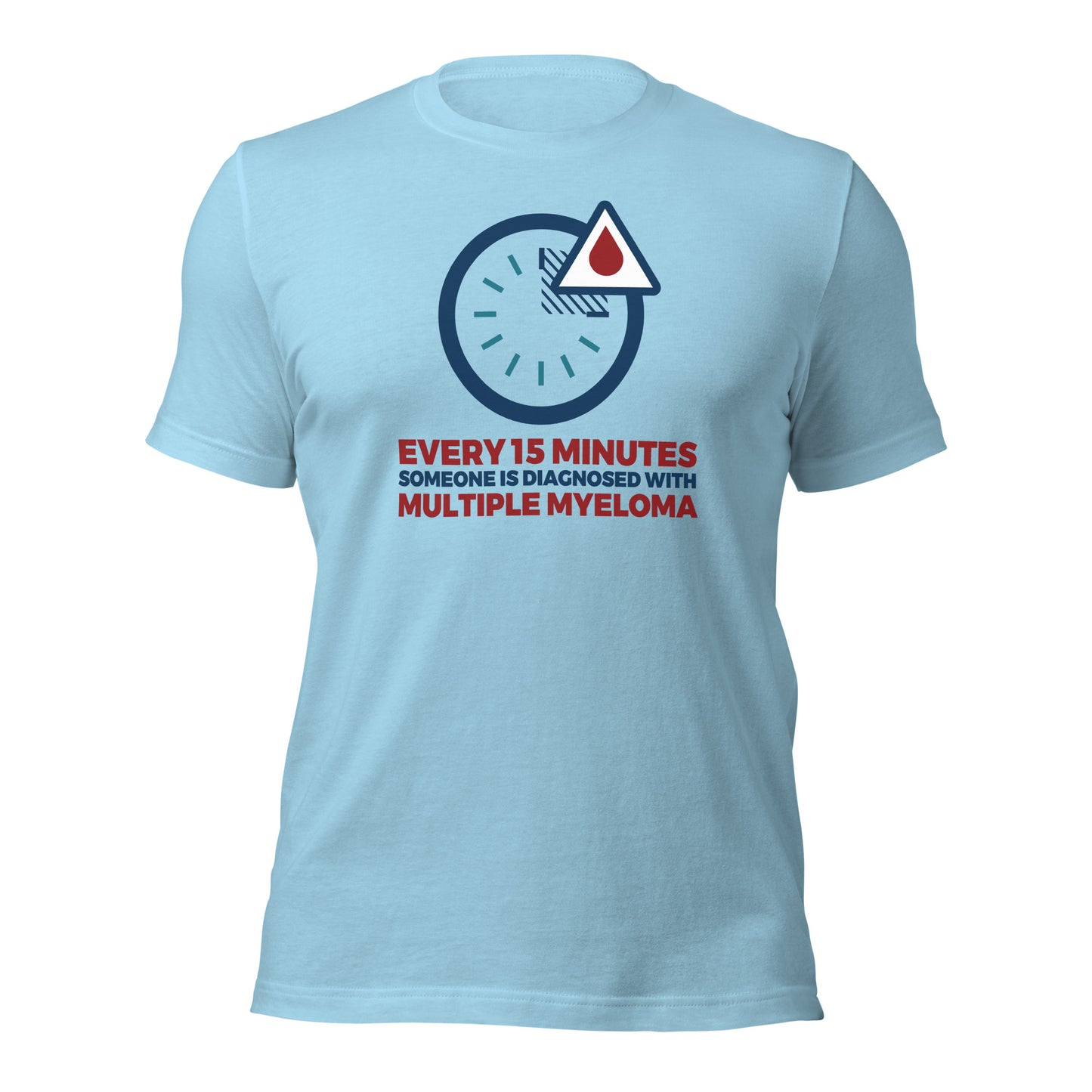 "Every 15 Minutes" Unisex t-shirt in light blue