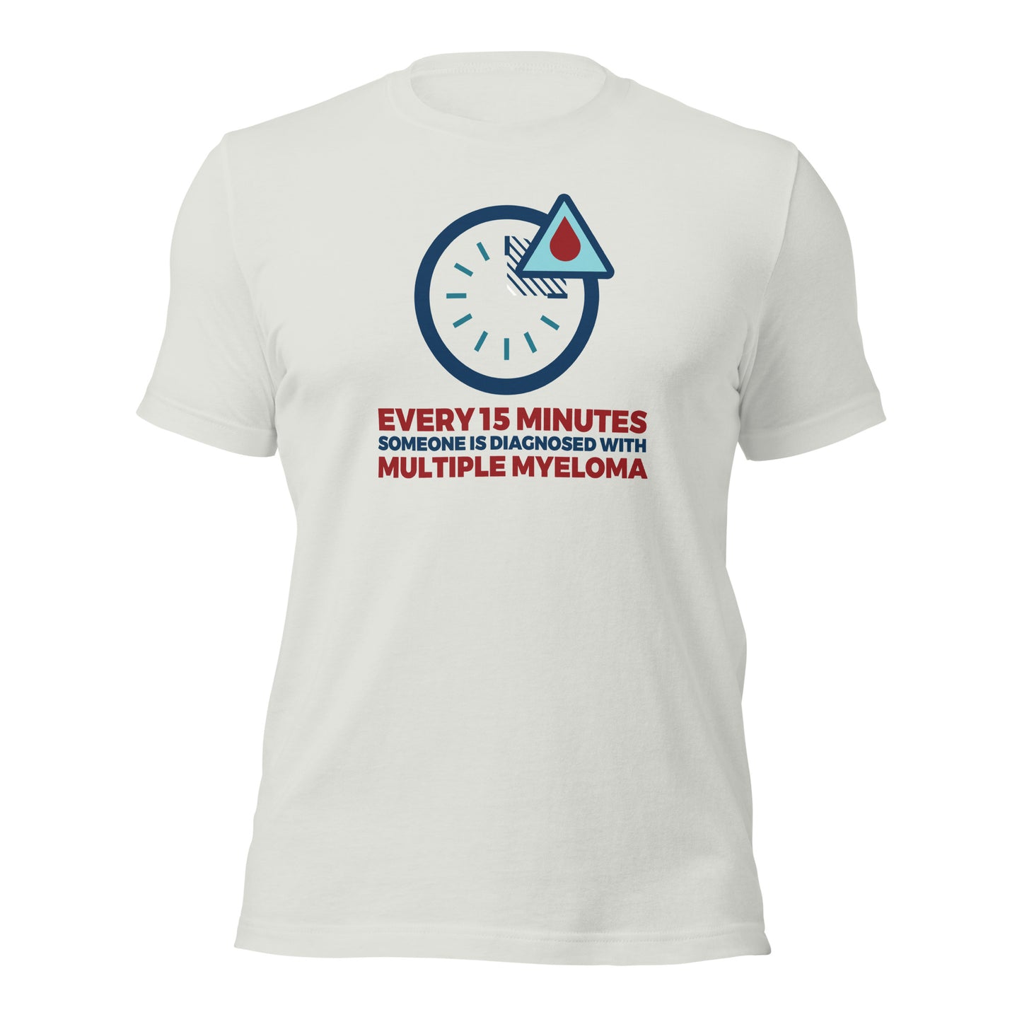 "Every 15 Minutes" Unisex t-shirt in white
