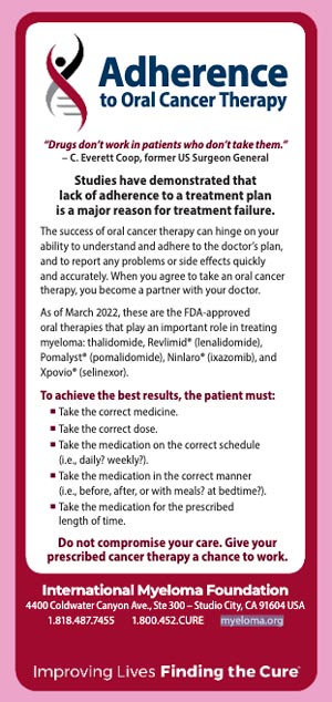 IMF Tip Card: Adherence to Oral Cancer Therapy